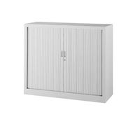 Armoire basse à rideaux monoblocs Généric 100 x 120 cm gris