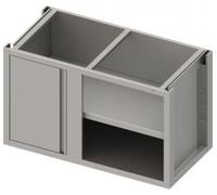 Armoire basse d'angle Boxversion 2.0 avec porte battante, pièce 2/2 540 mm de profondeur de montage, construction de socle 460x540x660 mm