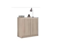 Pegane Armoire basse 2 portes - Chêne