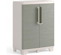 Armoire basse en résine cadenassable à 2 portes Linear Wood