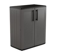 Art Plast Armoire de rangement E71/B en plastique recyclé – 2 portes – Gris anthracite