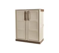 Armoire de rangement - ARTPLAST - S71/BT - Beige et taupe - 70 x 39 x H.85,5 cm - 2 portes battantes