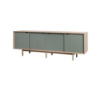 Armoire basse S1 avec portes colorées WxHxD 200x65x50cm