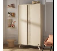 Armoire Bébé 2 Portes Avec Pieds Bois - Melinee Marron/beige TU