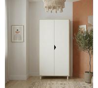 Armoire Bébé 2 Portes En Bois - Scandi Blanc/beige TU