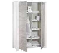 Armoire Bébé 2 Portes - Loft Gris/blanc TU
