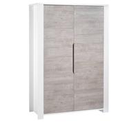 Armoire Bébé 2 Portes - Loft Gris/blanc TU