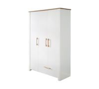 roba Armoire 'Ava' 3 Portes en Blanc, avec Plateau en 'Chêne Artisanal', HxLxP : 200 x 138,5 x 54 cm