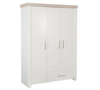 Armoire Bébé 3 Portes À Fermeture Douce Lucy Blanc Cassé / Décor Luna Elm TU