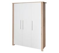 Armoire Bébé 3 Portes À Fermeture Douce Malo Blanc - Chêne Sonoma Scié TU