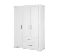 Armoire Bébé 3 Portes Battantes Maxi - Roba - Blanc / Blanc Canadien - Campagne - H 199 X L 139 Cm X P 54,5 Cm Blanc