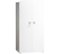 Armoire Bébé Nao, MDF Blanc, 2 Portes, 85 x 175 x 56 cm