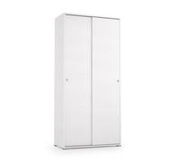ARMOIRE BLANCHE MULTI-USAGES AVEC DOUBLE PORTE COULISSANTE