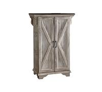Armoire - Bois Massif de manguier ciré (Blanc Antique) - Style Campagne Chic - Castle Antik #267
