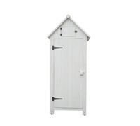 Armoire cabine de rangement de 0,41 m2 blanche lasuré avec 3 étagères ARM0805W Habrita Foresta
