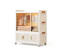 Armoire Chambre Adulte Dressing avec Roues Forte Capacité de Charge