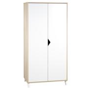 Armoire chambre bébé 2 portes scandi naturel