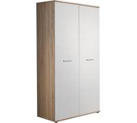 Armoire chambre d'enfant design coloris chêne et blanc avec 2 portes battantes collection DENVER.