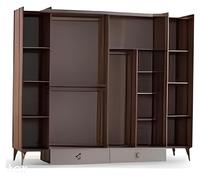 Armoire Chambre Meubles modernes Marron Bois Luxe Design Haute qualité