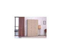 Armoire chambre VARIA 6521A3PT 3 portes battantes 2 tiroirs chêne blanc