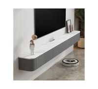 Armoire Console multimédia Flottante Murale avec Bureau Rock Board Moderne(Grigio,150x24x19cm)
