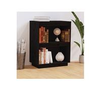 Armoire console Noir 60x34x75 cm Bois de pin solide813823