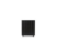 Armoire Côtelée avec 4 Tiroirs Noir Doux