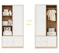 Armoire coulissante, armoire à portes coulissantes, armoire avec portes coulissantes, armoire multifonctionnelle, avec penderie et tiroirs