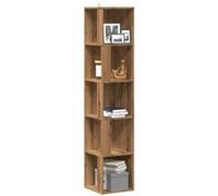 Armoire d angle chêne artisanal 33x33x165 cm bois d ingénierie Marron G