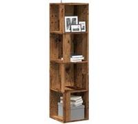 Armoire d angle vieux bois 33x33x132 cm bois d ingénierie Marron G