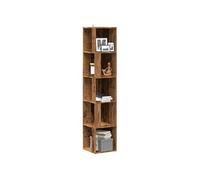 vidaXL Armoire d'angle Vieux Bois 33x33x165 cm Bois d'ingénierie, étagère d'angle, bibliothèque, vitrine, étagère à Livres, Armoire, unité d'angle