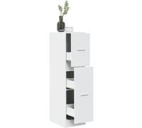 vidaXL Armoire d'apothicaire Blanc 30x41x118 cm Bois d'ingénierie Coffre à tiroirs