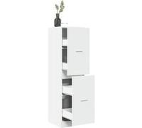 vidaXL Armoire d'apothicaire Blanc 40x41x144,5 cm Bois d'ingénierie, Coffre d'apothicaire, Meuble d'apothicaire, Coffre à tiroirs d'apothicaire