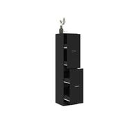 Armoire d apothicaire noir 40x41x174,5 cm bois d ingénierie