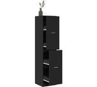 Armoire d apothicaire noir 40x41x174,5 cm bois d ingénierie Noir G