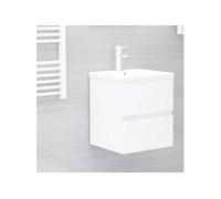 Armoire d évier Blanc 41x38,5x45 cm Bois d'ingénierie Blanc G