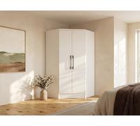 Armoire d'angle 2 portes - L101 cm - Blanc - AURALI