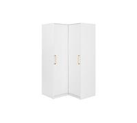 Armoire d'angle 2 portes - L115 cm - Blanc - LIZANDRO