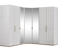 Armoire d'angle Armoires Blanc Bois Miroir 7 portes Grand