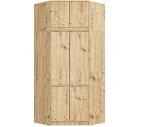 Armoire d'angle avec surmeuble AKORD S100 Chêne Artisan 100 cm 6 portes 100x50x235 cm