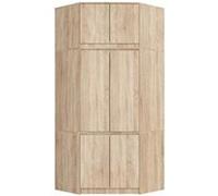 AKORD Armoire d'angle avec extension S100 - Chêne Sonoma - 100 cm - 6 portes - 100 x 50 x 235 cm