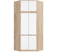 Akord Armoire D'angle Avec Surmeuble Chêne Sonoma/Blanc 100X50X235