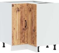 Armoire d'angle de cuisine Kalmar vieux bois bois d'ingénierie