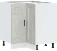 Armoire d'angle de cuisine Porto gris béton bois d'ingénierie