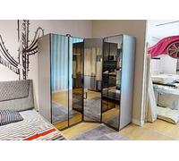 Armoire d'angle grise Designer Armoire chambre d'enfant Luxe Meubles en bois