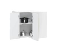 vidaXL Armoire d'angle Murale de Cuisine Porto Gris béton, Armoire Murale de Cuisine, Armoire Murale d'angle pour Cuisine, Armoire d'angle supérieure