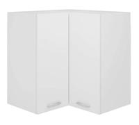 Armoire d'angle Suspendue Armoire de Rangement de Cuisine Aggloméré, 57x57x60 cm, Blanc[139]