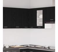 Armoire d'angle suspendue vidaXL - Chêne noir - 57x57x60 cm - Fabriquée en bois d'ingénierie
