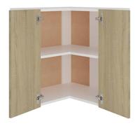 Armoire d'angle suspendue - VINGVO - Chêne sonoma - 2 portes - 57x57x60 cm