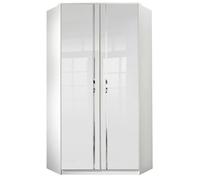 Armoire d'angle Trio Armoire 95 x 95 cm blanc brillant 2 portes
